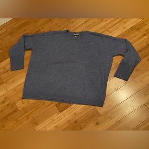 J.Crew 100% Cashmere relaxed fit sweater. size L Periwinkle Blue
